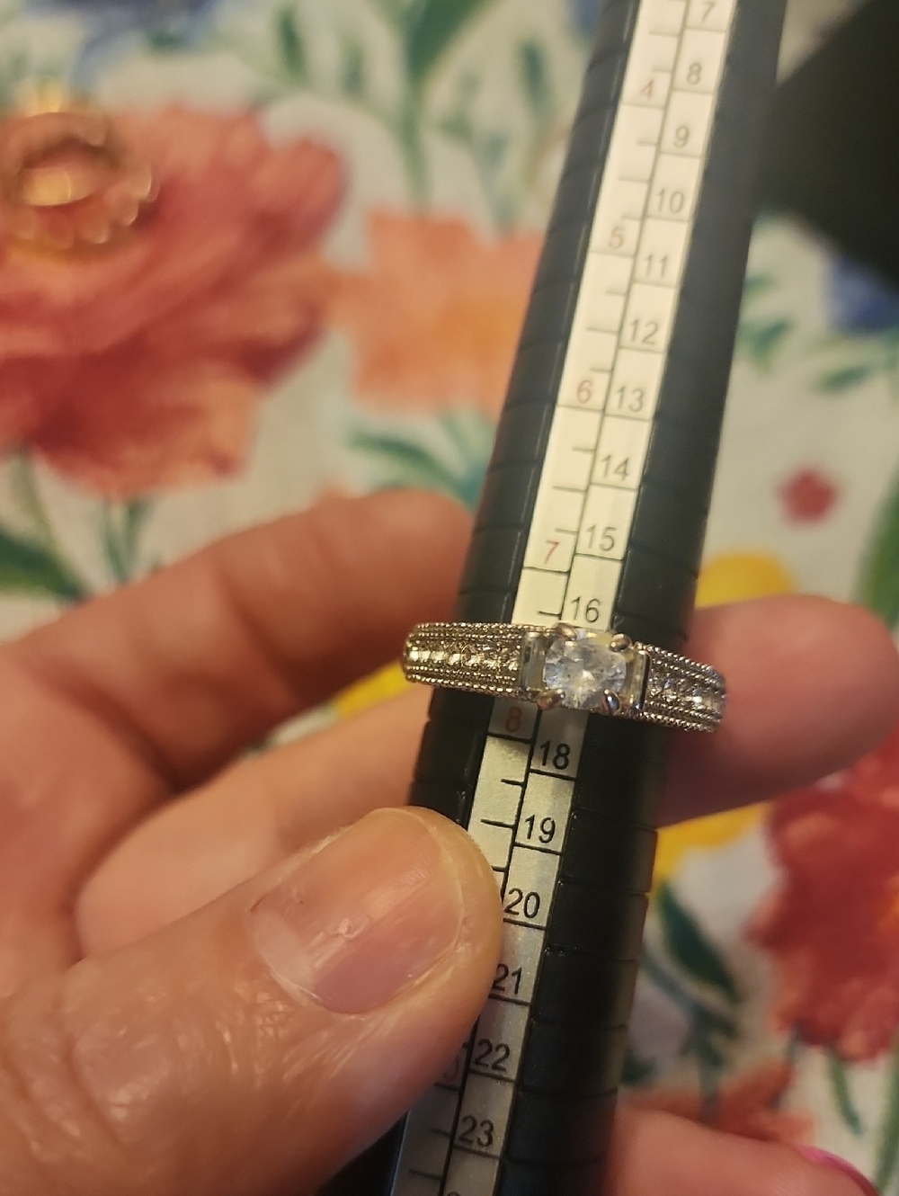 Classic-Color CZ Solitaire Ring in Silver